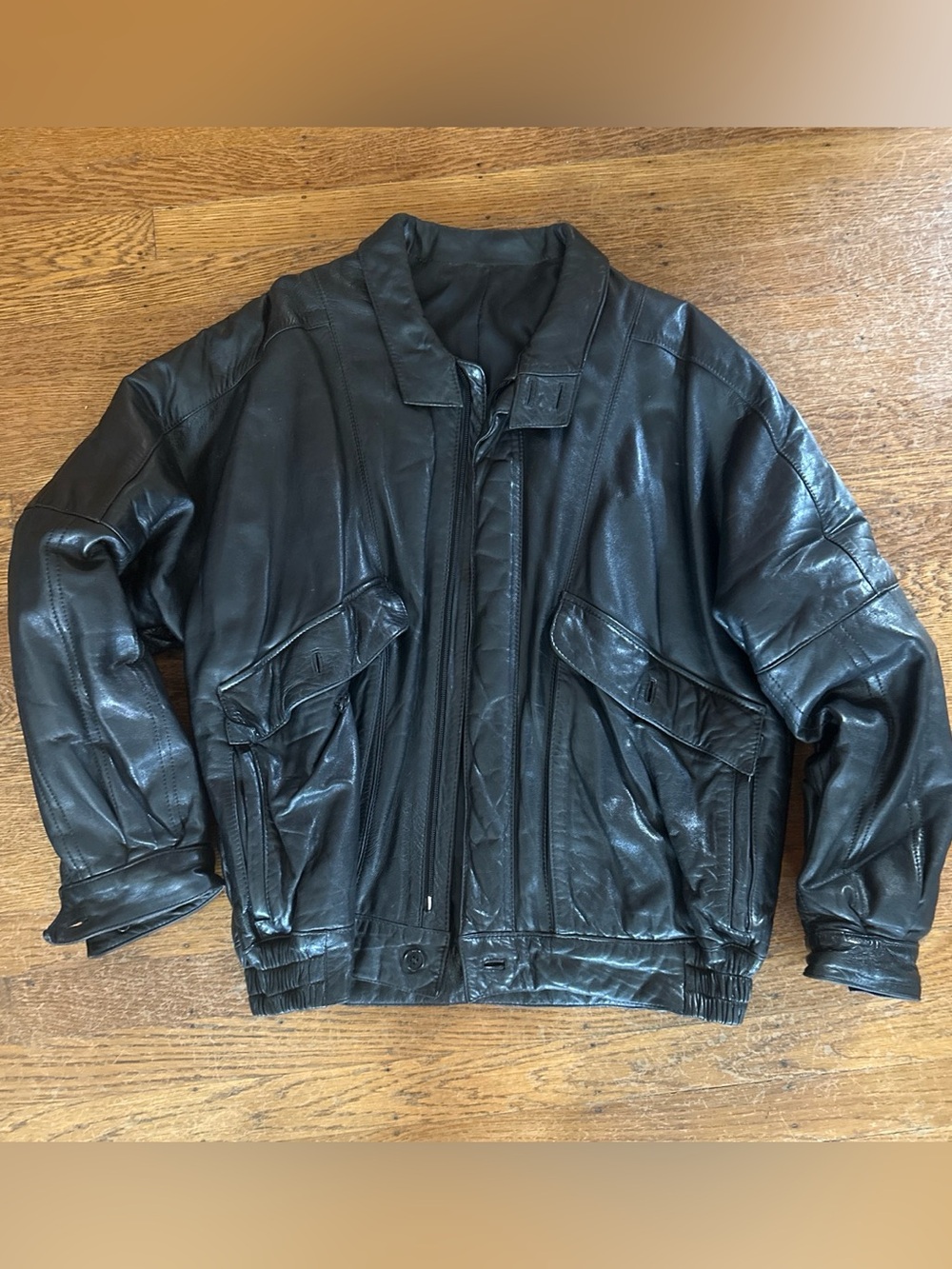 Vintage leather bomber men’s medium made in Spain